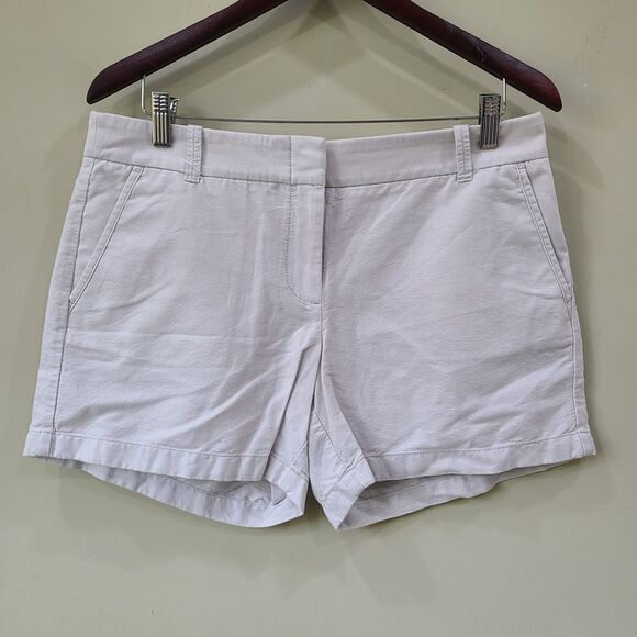 J. Crew Womens Woven Short Ivory Size 10 Neutral Lightweight Summer Classic - Picture 1 of 8